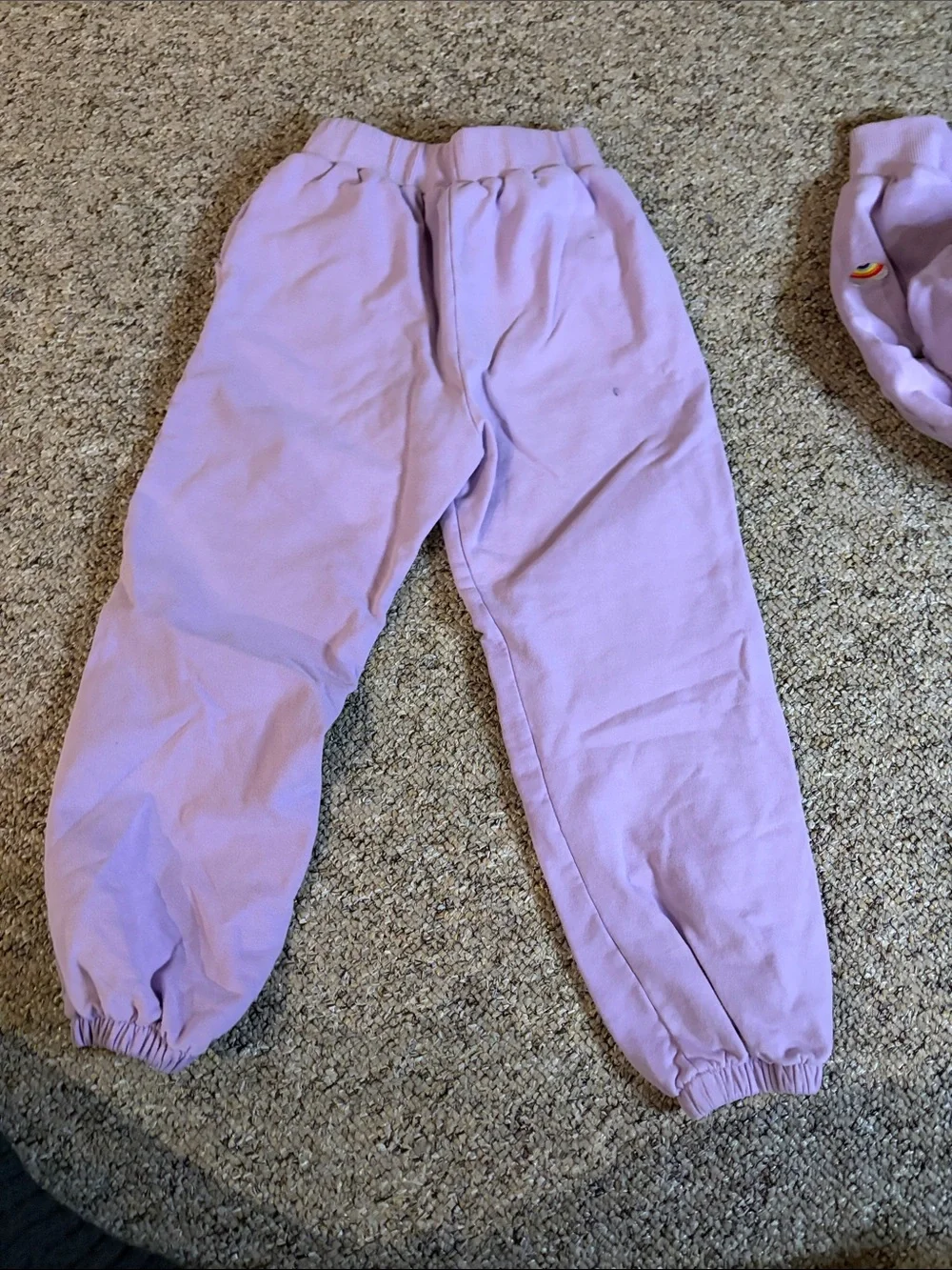 Lola + The Boys Lavender Rainbow Sweatshirt & Jogger Set